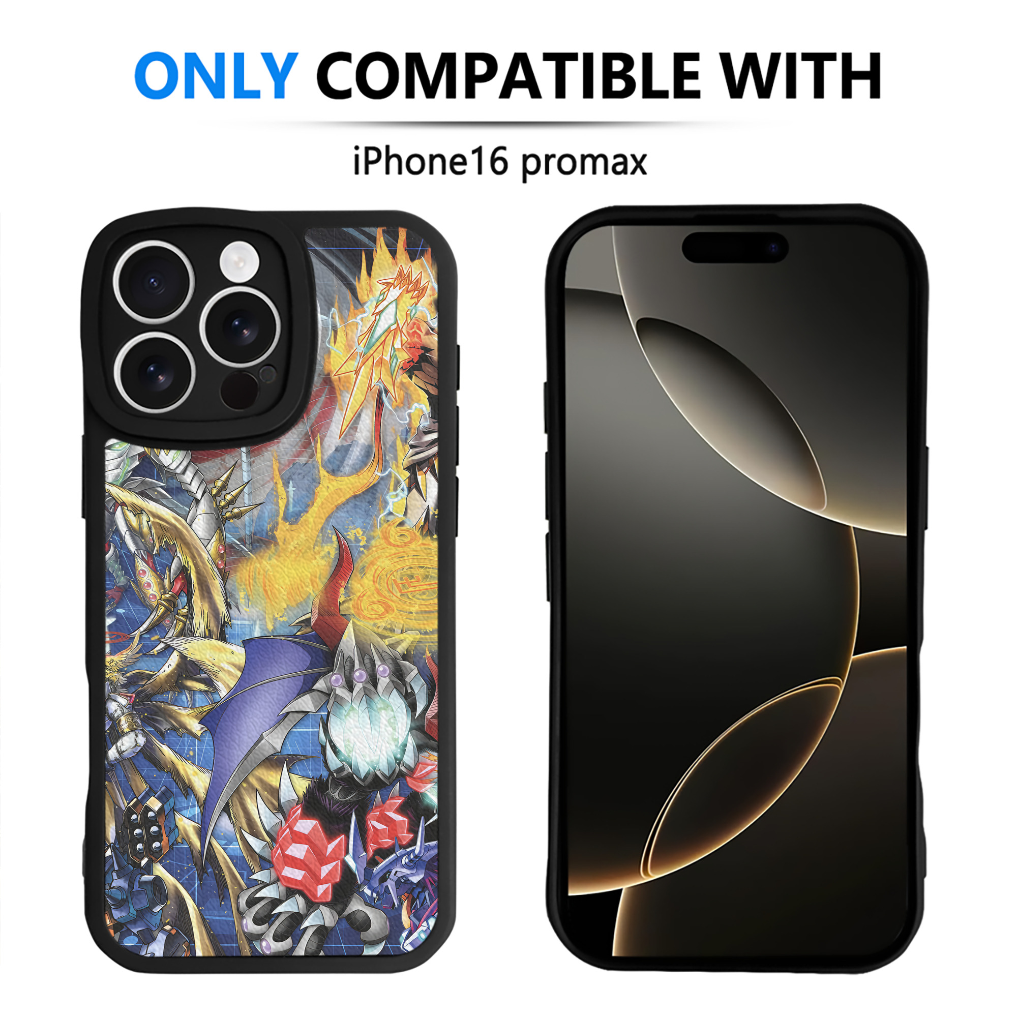 （画像用） Digimon デジタルモンスター/デジモン 【iPhone 16シリーズ対応】シリコンスマホケース（レザー調） 材質：シリコン